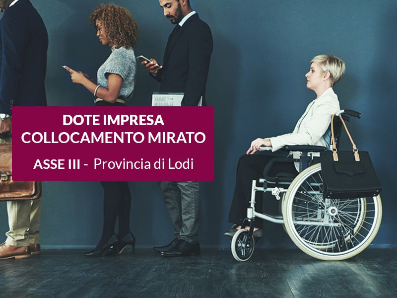 Dote Impresa Collocamento Mirato Asse III -  Provincia di Lodi