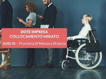 Dote Impresa Collocamento Mirato - Asse III - Provincia di Monza e Brianza