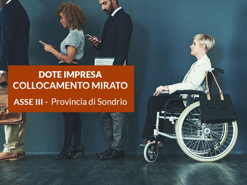 Dote Impresa Collocamento Mirato Asse III - Provincia di Sondrio
